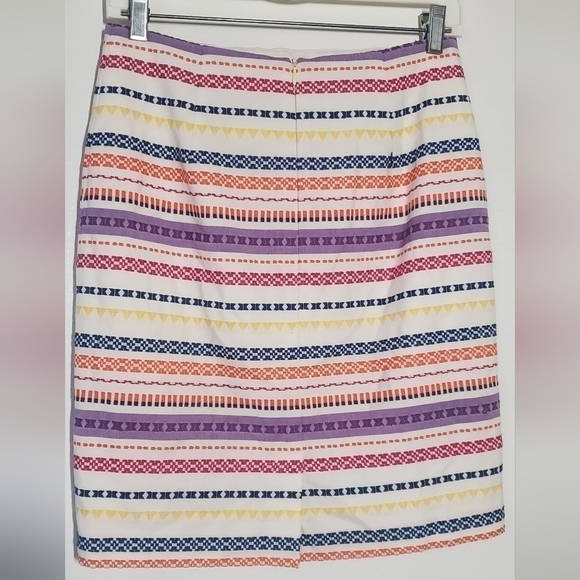 Tristan Pencil Skirt Colourful Stripes Size 2 - Picture 2 of 6